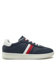 Tommy Hilfiger Sneakersy Stripe Low Cut Lace-Up Sneaker T3X9-33851-1269 S Granatowy. Niebieskie buty sportowe chłopięce Tommy Hilfiger, ze skóry, bez zapięcia. Za 229.99 zł.