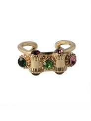 Otazu Pozłacany pierścionek z kryształami Swarovski rozmiar: onesize. Zielone pierścionki damskie Otazu, z kryształem, pozłacane. Za 82.99 zł.