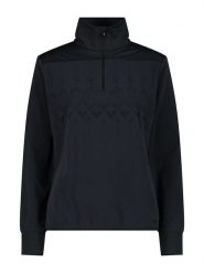 CMP Bluza polarowa w kolorze czarnym rozmiar: 48. Czarne bluzy damskie CMP, bez wzorów, z materiału, bez kaptura. Za 162.87 zł.