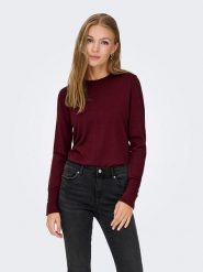 JDY Sweter w kolorze bordowym rozmiar: S. Różowe swetry klasyczne damskie JDY, s, ze splotem, bez kołnierzyka. Za 100.99 zł.