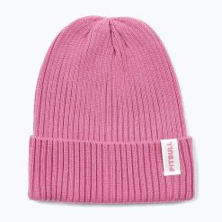 Czapka zimowa Pitbull Beanie Pitbull Acacia. Czerwone czapki damskie PITBULL, na zimę, z aplikacjami, z materiału. Za 62.99 zł.