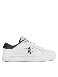 Calvin Klein Jeans Sneakersy Classic Cupsole Lowlaceup Lth Wn YW0YW01444 Biały. Białe obuwie sportowe damskie Calvin Klein Jeans, z jeansu, bez zapięcia. Za 259.99 zł.