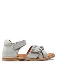 Froddo Sandały Carlina G2150193-8 S Srebrny. Szare sandały dziewczęce Froddo, ze skóry, bez obcasa, bez zapięcia. Za 299.99 zł.