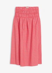 Spódnica maxi z elastycznej mieszanki bawełny. Czerwone spódnice damskie bonprix, bez wzorów, z bawełny, maxi. Za 54.99 zł.