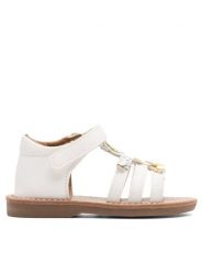 Nelli Blu Sandały CM220804-6 Biały. Białe sandały dziewczęce Nelli Blu, ze skóry, bez obcasa, bez zapięcia. Za 99.99 zł.