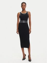 KARL LAGERFELD Sukienka codzienna A3W13039 Czarny Slim Fit. Czarne sukienki damskie KARL LAGERFELD, bez wzorów, z wiskozy, bez ramiączek. Za 619.99 zł.