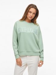 Vila Bluza w kolorze miętowym rozmiar: XL. Zielone bluzy damskie Vila, xl, bez wzorów, bez kaptura. Za 105.38 zł.