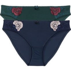 Figi (2 pary) bonprix różowobrązowy + ciemnoniebieski. Zielone figi bonprix. Za 39.98 zł.
