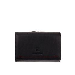 Czarny damski portfel Canaletto z perforacją laserową – elegancja i funkcjonalność PD1223P51. Czarne portfele damskie bez wzorów, ze skóry. Za 151.05 zł.