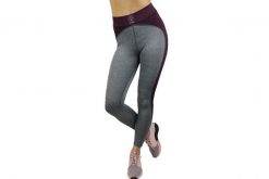 Leginsy fitness damskie Leggins GREY-HEART. Szare legginsy sportowe damskie Gym Hero, s, bez wzorów, z elastanu, na fitness i siłownię. Za 99.99 zł.