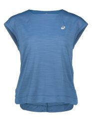 Asics Koszulka sportowa w kolorze niebieskim rozmiar: S. Niebieskie koszulki sportowe damskie Asics, s, bez wzorów, bez ramiączek, outdoorowe. Za 104.89 zł.