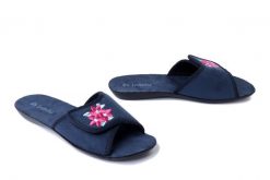 INBLU NP-2H 004 granatowy, kapcie damskie. Niebieskie kapcie damskie Inblu, z tkaniny. Za 56.99 zł.