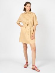 Silvian Heach Sukienka | CVP23125VE | Kobieta | Piaskowy. Sukienki damskie Silvian Heach, bez wzorów, z elastanu, bez ramiączek. W wyprzedaży za 499.00 zł.
