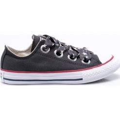 Converse - Tenisówki dziecięce. Szare buty sportowe dziewczęce Converse, z gumy, na sznurówki. Za 219.90 zł.