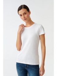 TATUUM Koszulka w kolorze białym rozmiar: 3XL. Białe koszulki damskie TATUUM, xl, bez wzorów, z bawełny, bez kołnierzyka, bez ramiączek. Za 41.59 zł.