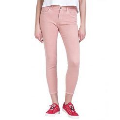 SPODNIE DAMSKIE WRANGLER SKINNY CROP PARADISE PINK W28MJTXLD 112128466. Różowe rurki damskie Wrangler, bez wzorów, z jeansu. Za 199.99 zł.