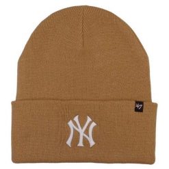 Czapka Unisex Dla Dorosłych New York Yankees. Brązowe czapki damskie 47 Brand, bez wzorów. Za 161.99 zł.