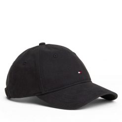 Czapka z daszkiem Tommy Hilfiger. Czarne czapki z daszkiem damskie Tommy Hilfiger, bez wzorów. Za 149.99 zł.