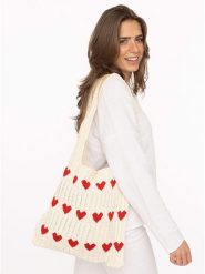 Zwillingsherz Shopper bag w kolorze kremowo-czerwonym rozmiar: onesize. Brązowe shopper bag Zwillingsherz, bez wzorów, z materiału, na ramię, bez dodatków. Za 60.99 zł.