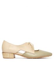 Hispanitas Półbuty BHV264628 C004 Zielony. Zielone czółenka damskie Hispanitas, bez wzorów, ze skóry, bez obcasa, na obcasie, bez zapięcia. Za 609.99 zł.