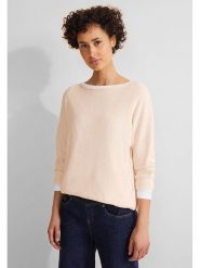 Street One Sweter w kolorze brzoskwiniowym rozmiar: 42. Pomarańczowe swetry klasyczne damskie Street One, bez kołnierzyka. Za 79.03 zł.