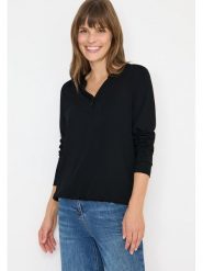 Cecil Koszulka w kolorze czarnym rozmiar: XL. Czarne koszulki damskie Cecil, xl, bez wzorów, z bawełny, bez kołnierzyka, bez ramiączek. Za 95.69 zł.