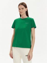Tommy Hilfiger T-Shirt 1985 WW0WW37877 Zielony Regular Fit. Zielone t-shirty damskie Tommy Hilfiger, m, bez wzorów, z bawełny, bez kołnierzyka. Za 129.99 zł.