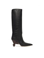 Weekend Max Mara Kozaki Tasca 2525796075600 Czarny. Czarne kozaki damskie Weekend Max Mara, ze skóry, bez obcasa, na szpilce, bez zapięcia. Za 3,049.00 zł.