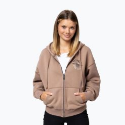 Bluza damska Pitbull Skull Surf Hooded Zip. Brązowe bluzy damskie PITBULL, l, bez wzorów, z bawełny, bez kaptura. Za 209.99 zł.