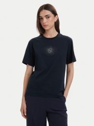 BOSS T-Shirt Elpha 50567045 Granatowy Regular Fit. Niebieskie t-shirty damskie Boss, xs, bez wzorów, z bawełny, bez kołnierzyka. Za 384.99 zł.