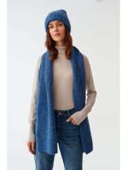 TATUUM Szal w kolorze niebieskim - 175 x 36 cm rozmiar: onesize. Niebieskie szaliki damskie TATUUM, bez wzorów. Za 91.56 zł.