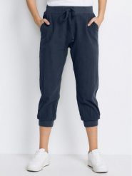 Kaffe Spodnie materiałowe Naya 10502803 Granatowy Regular Fit. Niebieskie spodnie materiałowe damskie Kaffe, bez wzorów, z bawełny. Za 109.99 zł.
