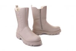RIEKER Z9175-60 beige, kozaki damskie. Brązowe kozaki damskie Rieker, na zimę, bez obcasa, na obcasie, bez zapięcia. Za 369.90 zł.