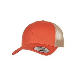 Czapka retro Flexfit Trucker 2-Tone. Brązowe czapki z daszkiem damskie FLEXFIT, bez wzorów. Za 86.50 zł.
