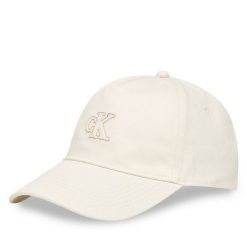 Czapka z daszkiem Calvin Klein. Białe czapki z daszkiem damskie Calvin Klein, bez wzorów. Za 169.99 zł.