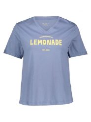 Pepe Jeans Koszulka w kolorze niebieskim rozmiar: L. Niebieskie bluzki damskie Pepe Jeans, l, bez wzorów, z bawełny, bez kołnierzyka, bez ramiączek. Za 83.42 zł.