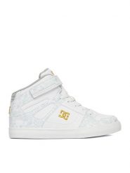 DC Shoes Sneakersy EO-PURE HIGH-TOP SE EV SN DC01796114 Biały. Białe buty sportowe dziewczęce DC Shoes, z materiału, bez zapięcia. Za 279.99 zł.