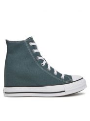 Converse Trampki Chuck Taylor All Star Wedge A13841C Zielony. Zielone trampki damskie Converse, bez wzorów, z materiału, bez zapięcia. Za 269.99 zł.