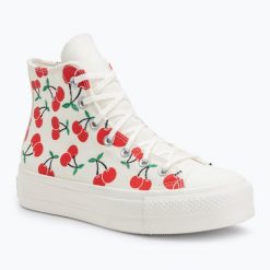 Trampki damskie Converse Chuck Taylor All Star Lift Platform Cherries Hi. Brązowe trampki damskie Converse, bez wzorów, bez zapięcia. Za 249.99 zł.