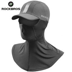 Letnia czapka rowerowa ROCKBROS z daszkiem. Czarne czapki z daszkiem damskie ROCKBROS, na lato, bez wzorów, z jedwabiu. Za 79.60 zł.