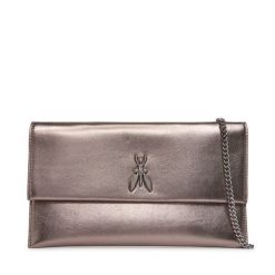 Torebka Patrizia Pepe. Szare torebki wieczorowe damskie Patrizia Pepe, bez wzorów, bez dodatków. Za 869.99 zł.