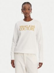 Versace Jeans Couture Bluza 80HAIT01 CF01T Biały Regular Fit. Białe bluzy damskie Versace Jeans Couture, m, bez wzorów, z bawełny, bez kaptura. Za 939.99 zł.