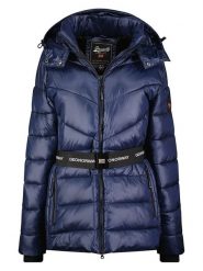 Geographical Norway Kurtka zimowa "Elenor" w kolorze granatowym rozmiar: XL. Niebieskie kurtki damskie Geographical Norway, na zimę, xl, bez wzorów, z puchu, bez kaptura. Za 225.57 zł.