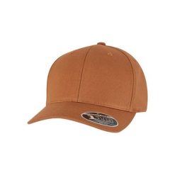 Czapka typu snapback Flexfit 110 Curved. Brązowe czapki z daszkiem damskie FLEXFIT, bez wzorów, z bawełny. Za 132.50 zł.