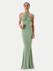 NORMA KAMALI Sukienka wieczorowa KK1253PLO68835 Zielony Slim Fit. Zielone sukienki damskie Norma Kamali, bez wzorów, z syntetyku, wizytowe, bez ramiączek. Za 1,809.00 zł.