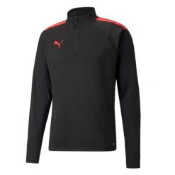 Bluza młodzieżowa treningowa funkcjonalna Puma TEAM LIGAZIP TOP JR. Czarna bluzy damskie Puma, m, bez wzorów, bez kaptura. W wyprzedaży za 79.00 zł.