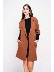 William de Faye Płaszcz przejściowy w kolorze jasnobrązowym rozmiar: 36. Brązowe płaszcze damskie William de Faye, bez wzorów, bez kaptura. Za 195.99 zł.