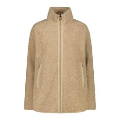 Bluza polarowa damska CMP 35P3846 Long Teddy Highloft. Brązowe bluzy damskie CMP, bez wzorów, z polaru, bez kaptura. Za 349.99 zł.