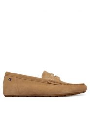 Tommy Hilfiger Mokasyny Flag Soft Suede Driver Loafer FW0FW08558 Brązowy. Brązowe mokasyny damskie Tommy Hilfiger, ze skóry, bez obcasa. Za 409.99 zł.