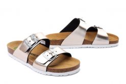 DR. BRINKMANN 701394-82 gold, klapki profilaktyczne damskie. Żółte klapki damskie Dr. Brinkmann, bez wzorów, bez obcasa, bez zapięcia. Za 204.90 zł.